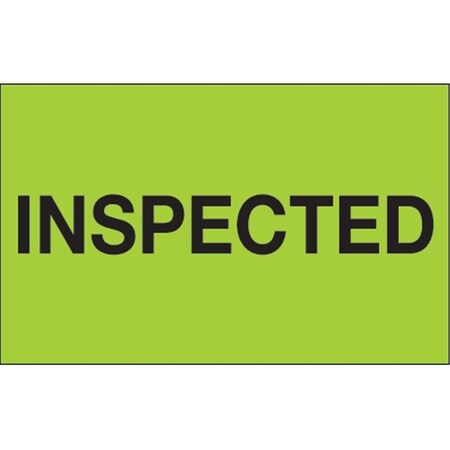 Bondad 3 x 5 in. - Inspected Fluorescent Green Labels BO3348795
